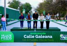 Paty Aradillas entrega rehabilitación con concreto hidráulico de la calle Galeana