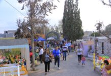 Villa de Pozos promueve visitas seguras a panteones por día de muertos